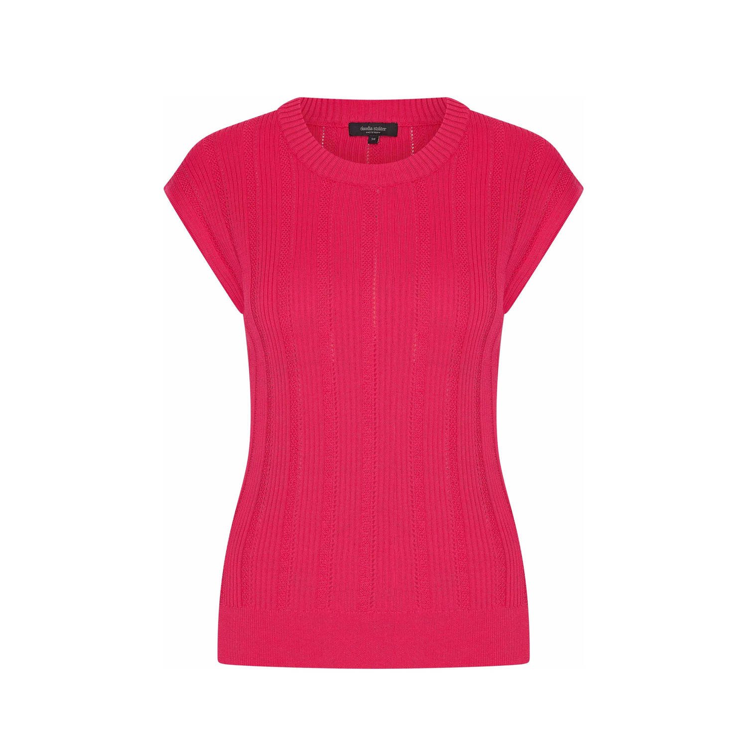 Claudia Sträter top roze gebreid
