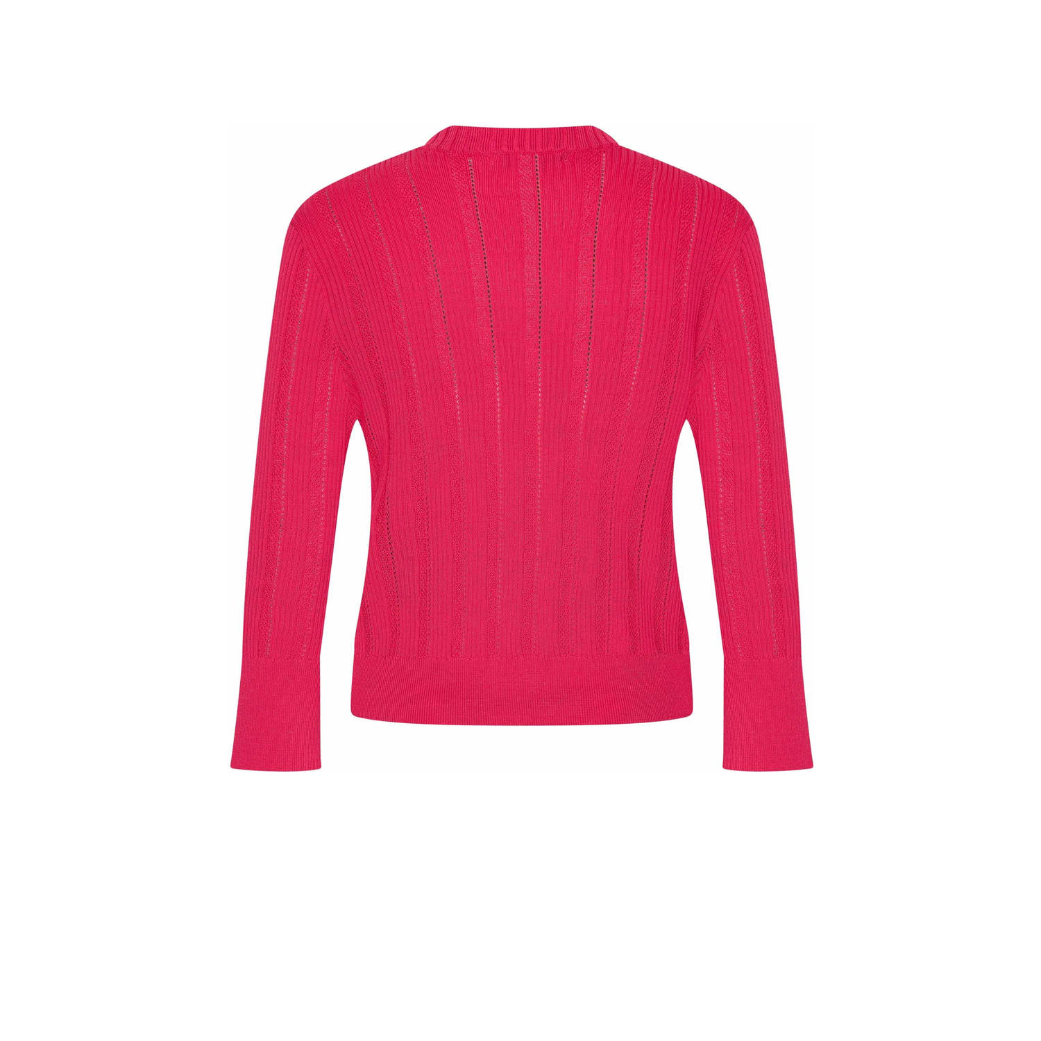 Claudia Sträter vest roze gebreid