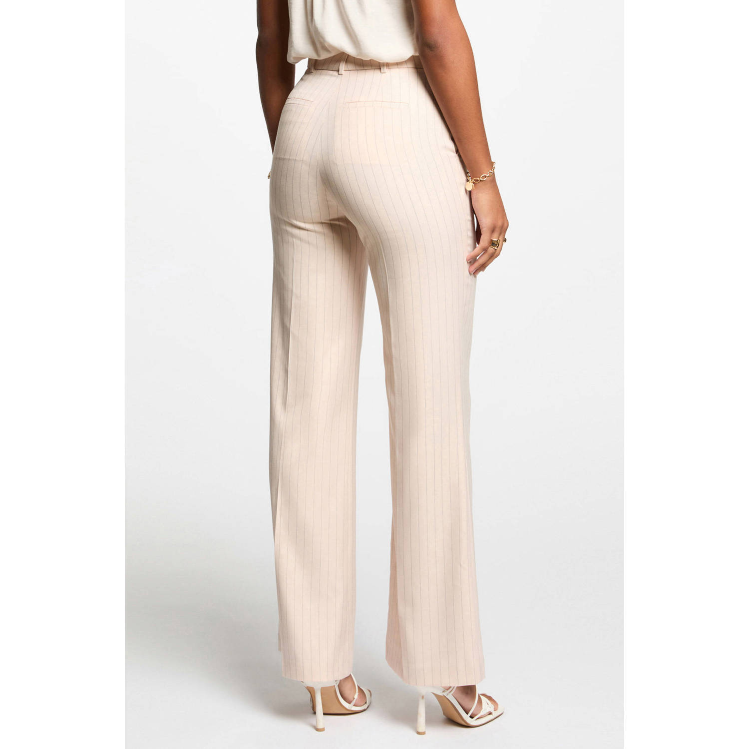 Morgan straight high waist pantalon lichtroze