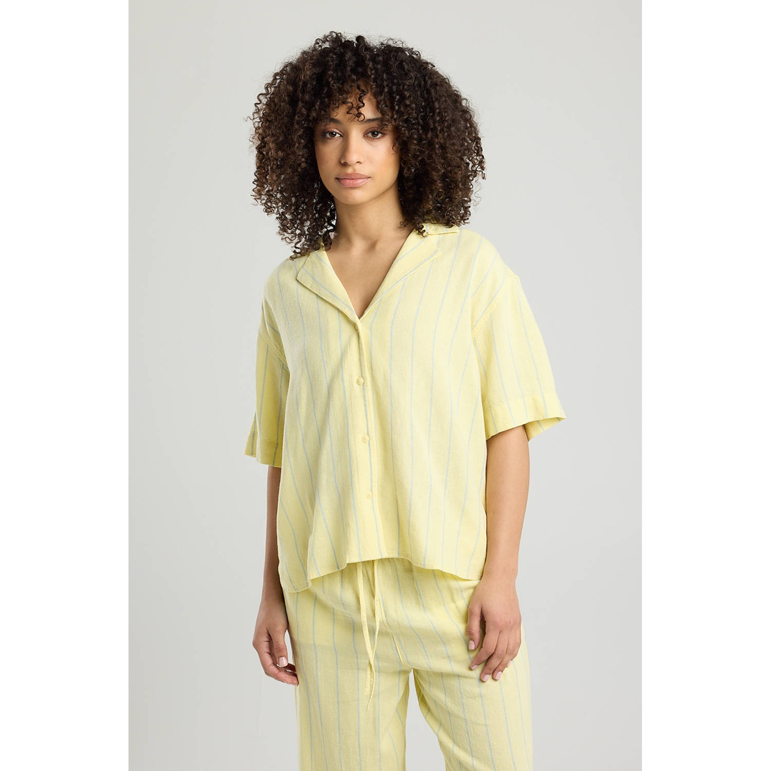 America Today linnen blouse geel