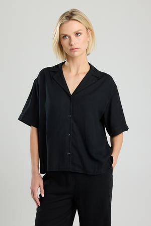 linnen blouse zwart
