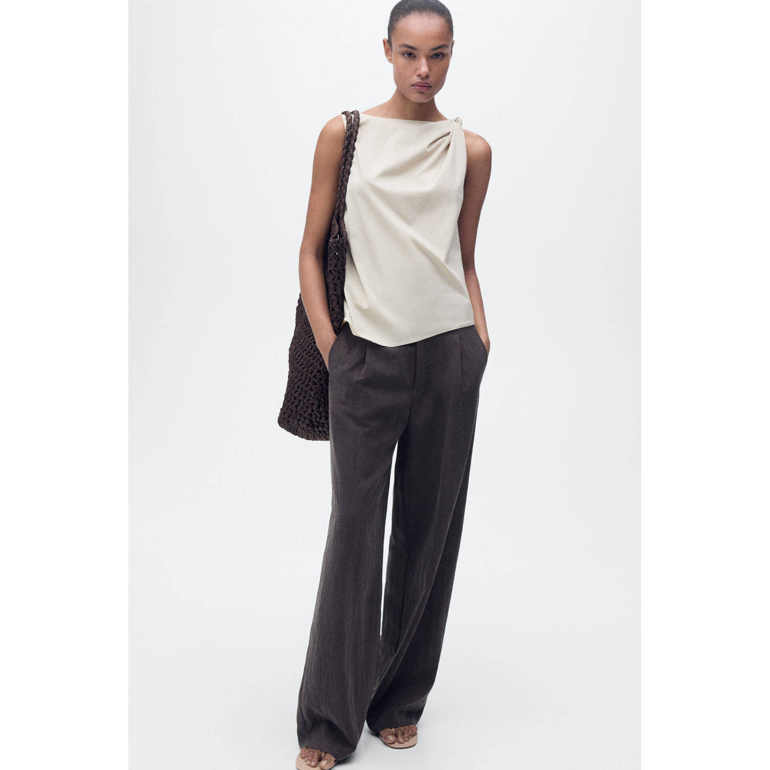 Mango top beige