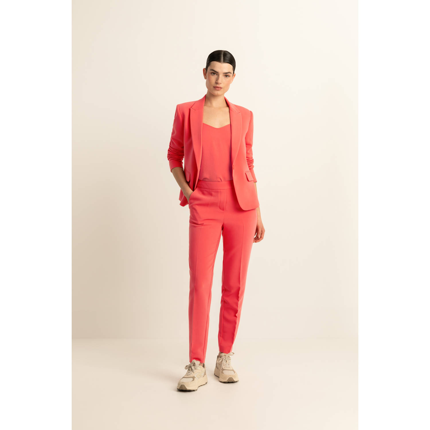 Expresso straight fit pantalon rood