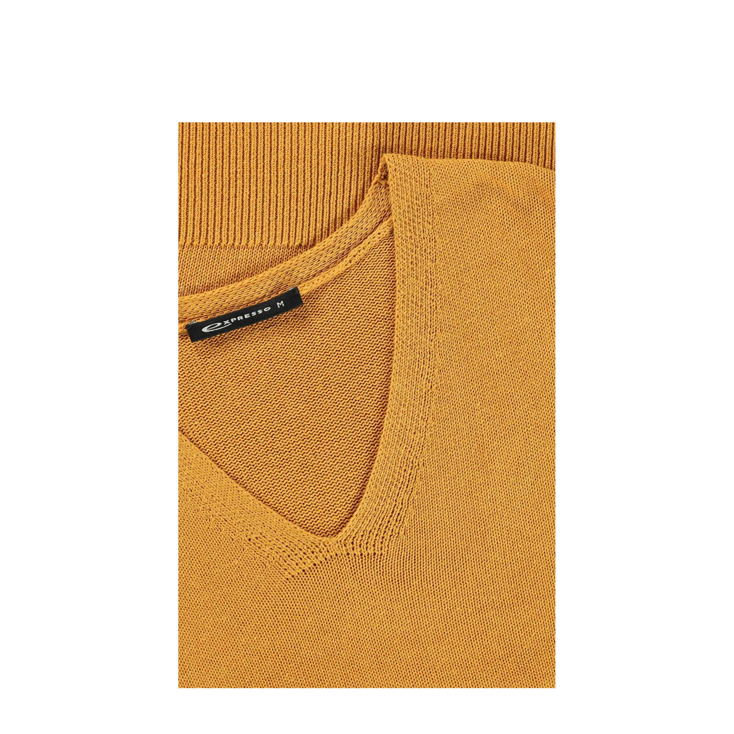 Expresso top gebreid oker