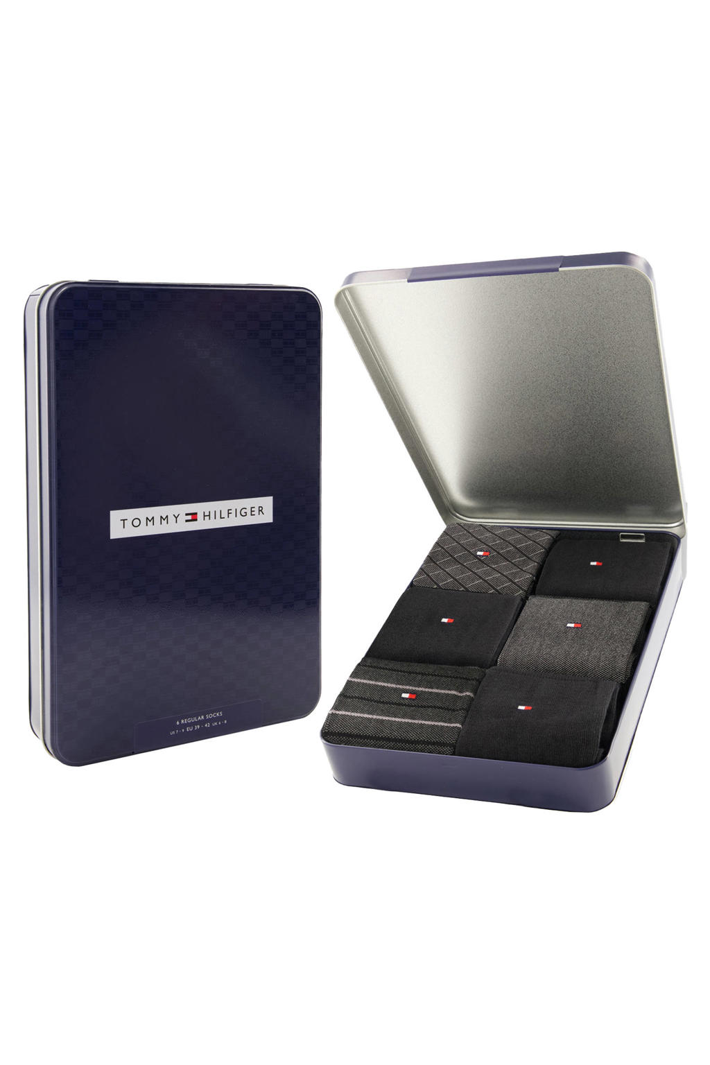 Tommy Hilfiger giftbox sokken - zwart (set van 6)