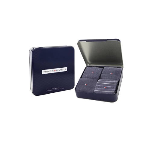 Tommy Hilfiger giftbox sokken - set van 4 blauw afbeelding
