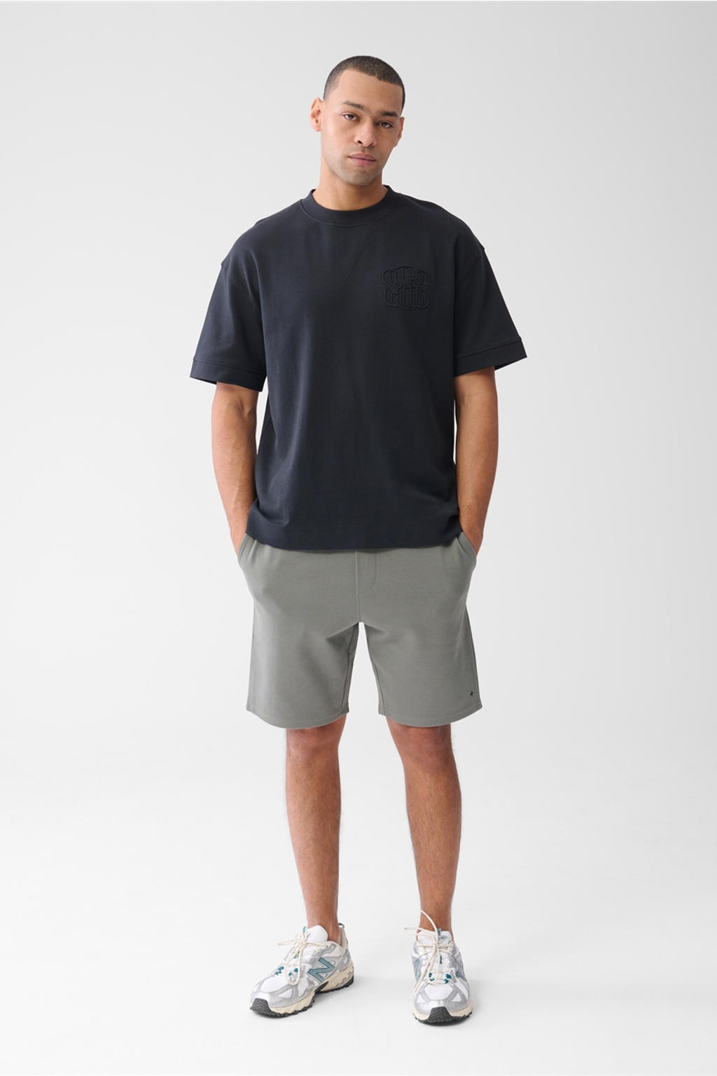 Shoeby regular sweatshort grijsgroen