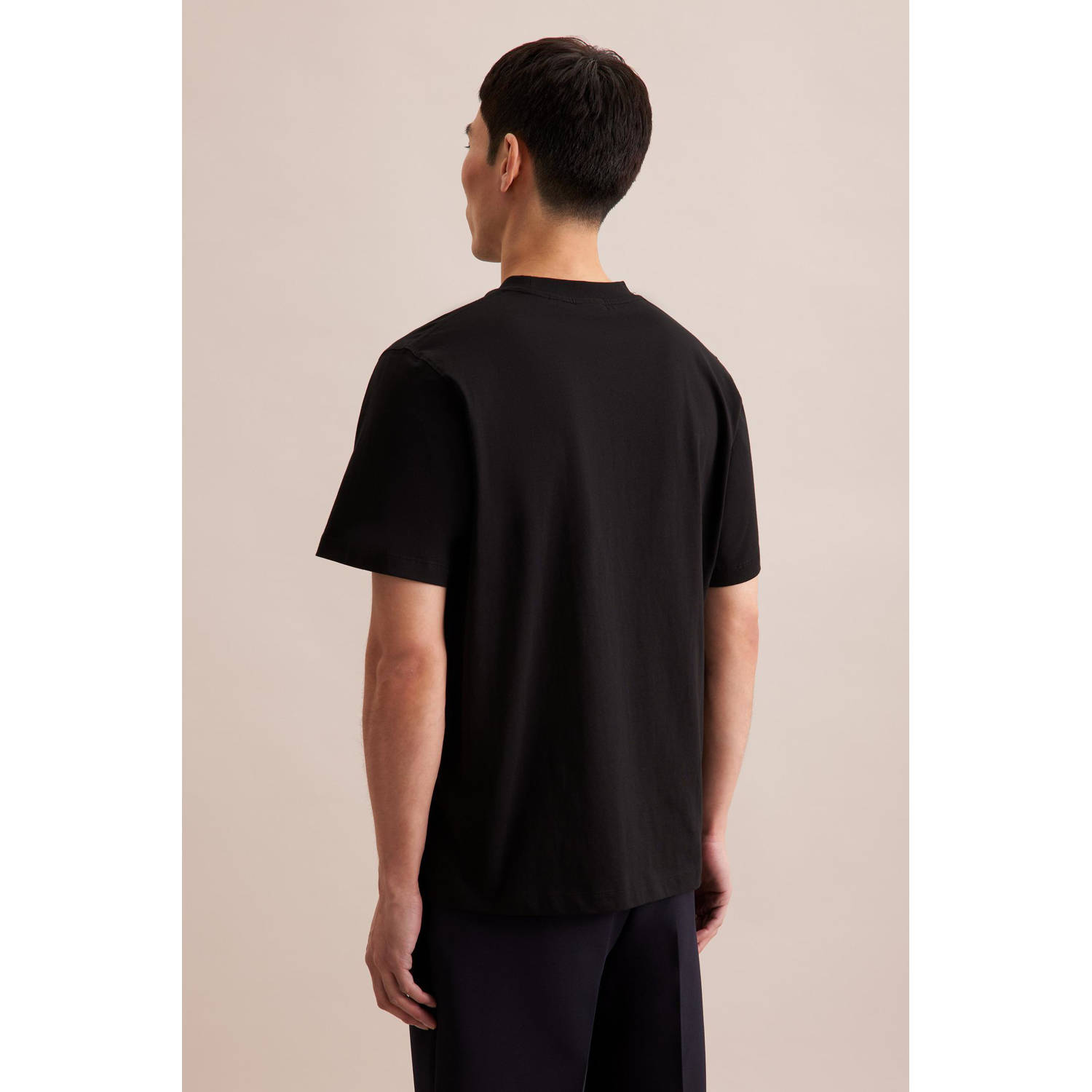 Seidensticker T-shirt zwart