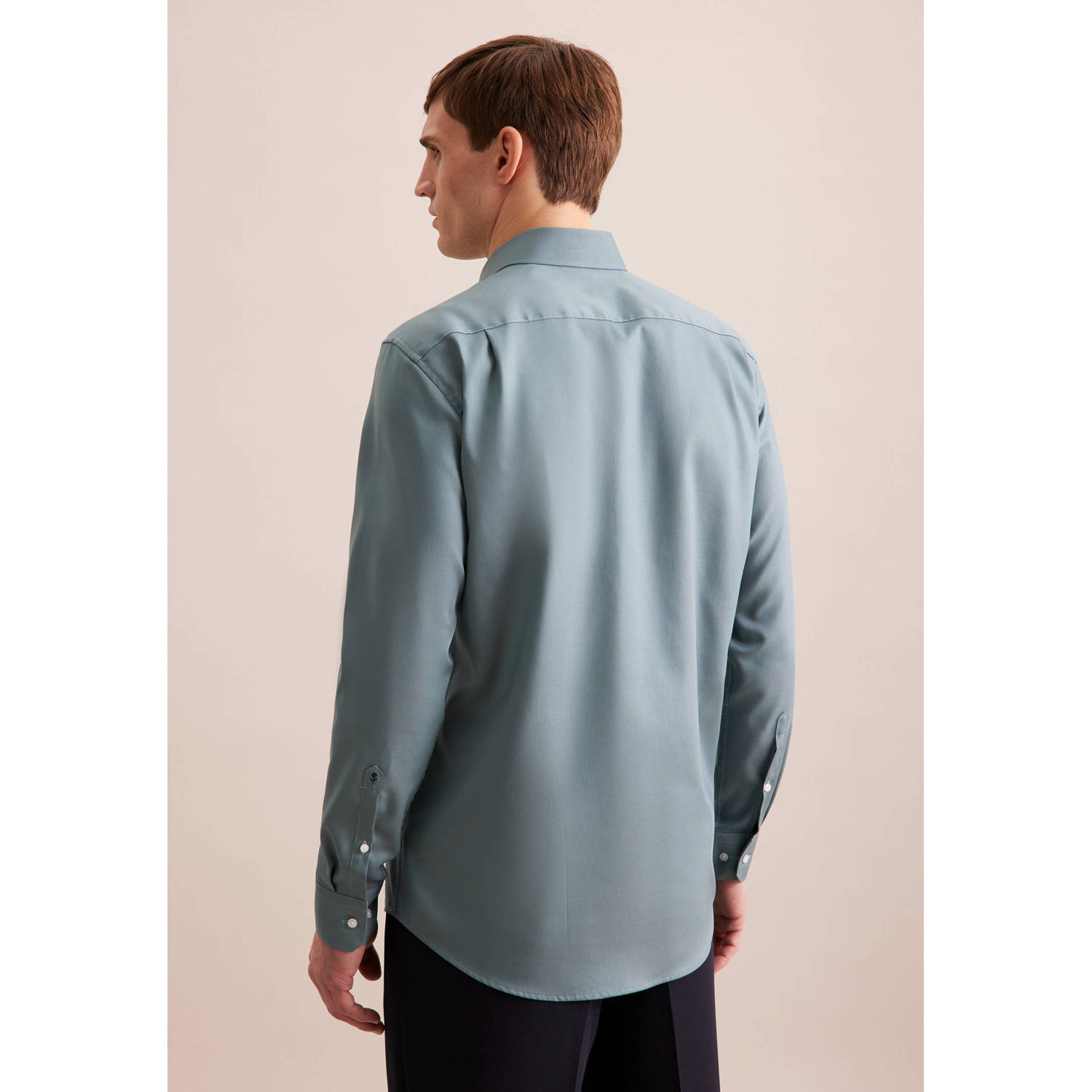 Seidensticker casual overhemd groen