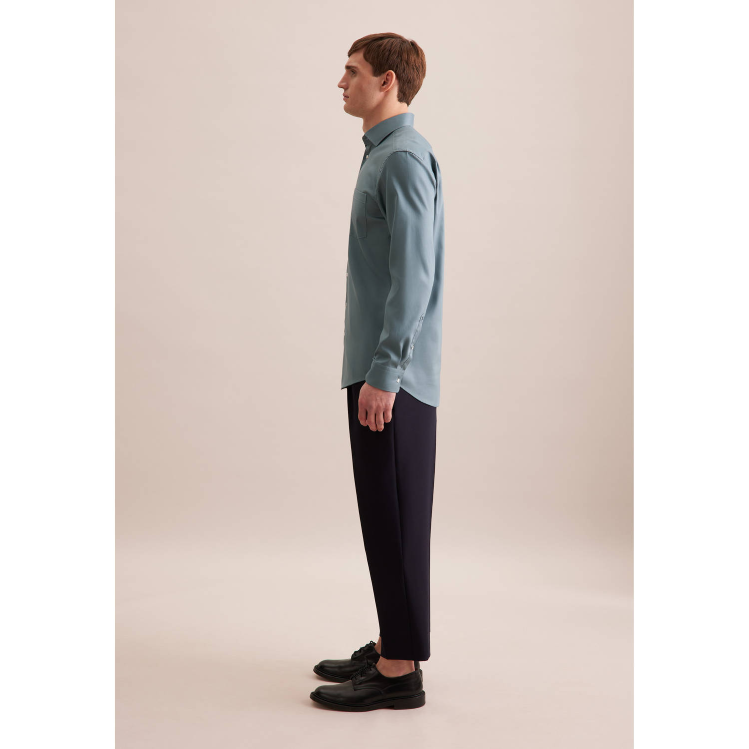 Seidensticker casual overhemd groen