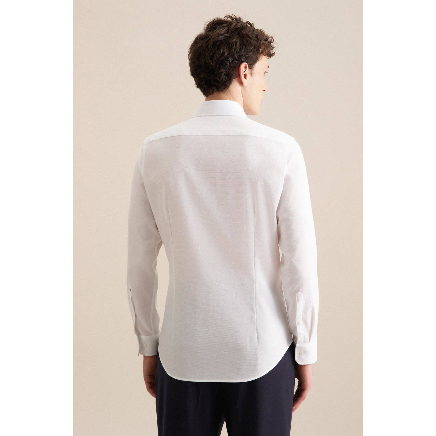 Seidensticker super slim fit overhemd met textuur wit