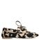 Sacha leren bootschoenen met koeienprint beige/zwart