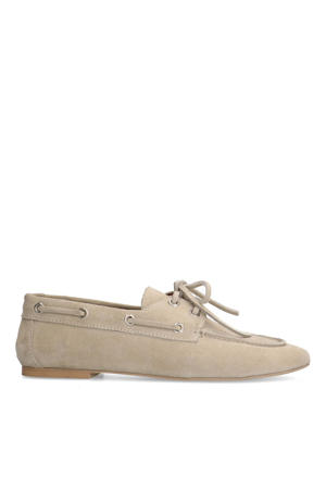 suède bootschoenen taupe