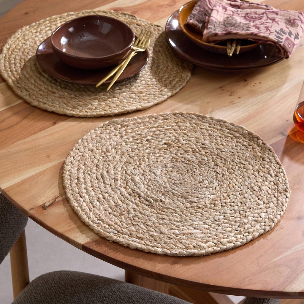 NOUS Living jute placemat (Ø40 cm) (set van 2)