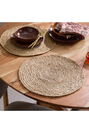 jute placemat (Ø40 cm) (set van 2)