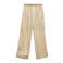 VERO MODA CURVE satijnen wide leg high waist broek beige