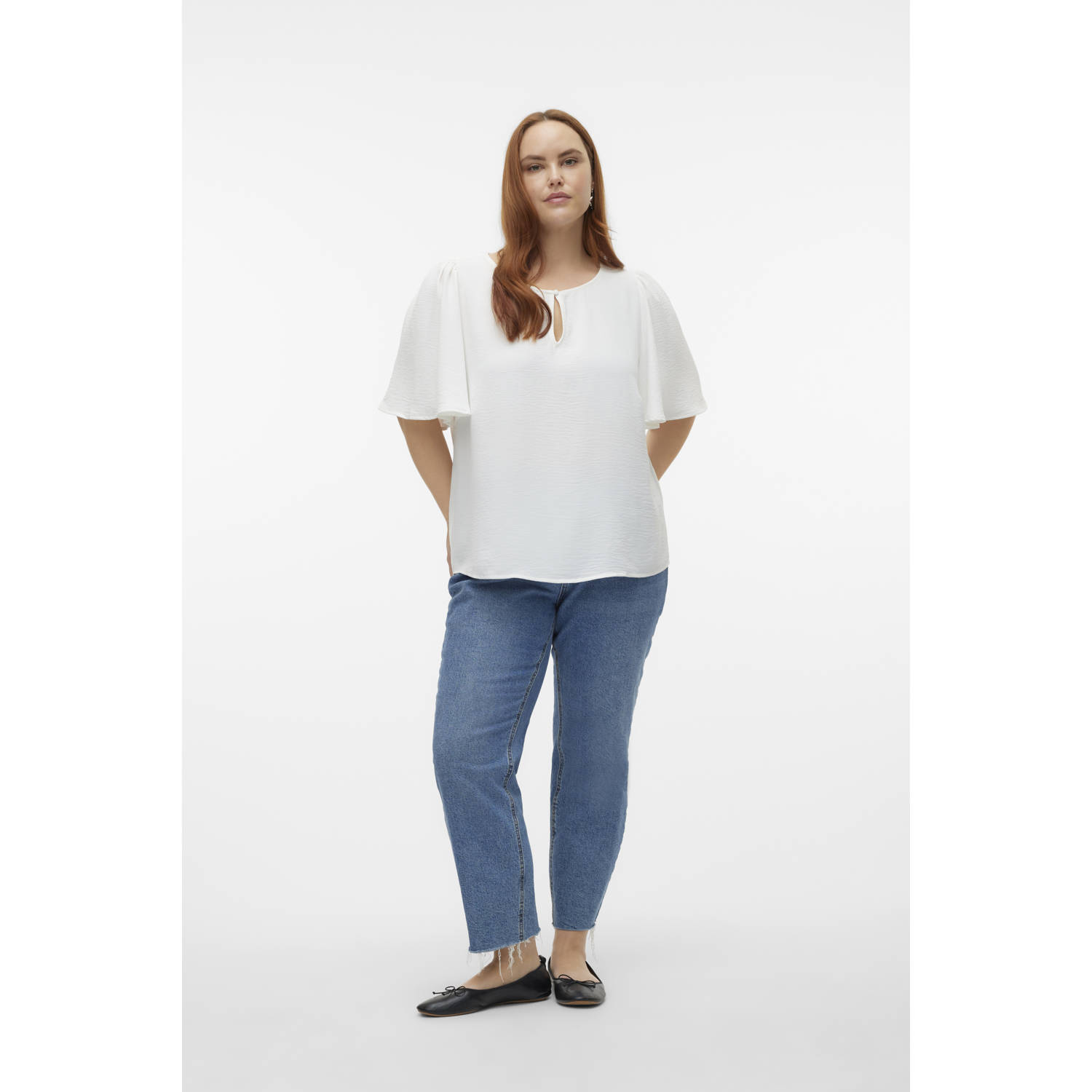 VERO MODA CURVE blousetop wit