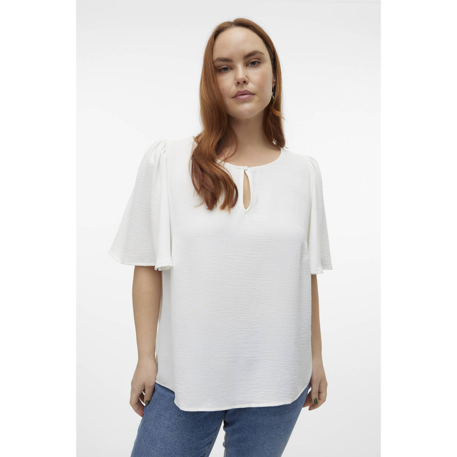 VERO MODA CURVE blousetop wit