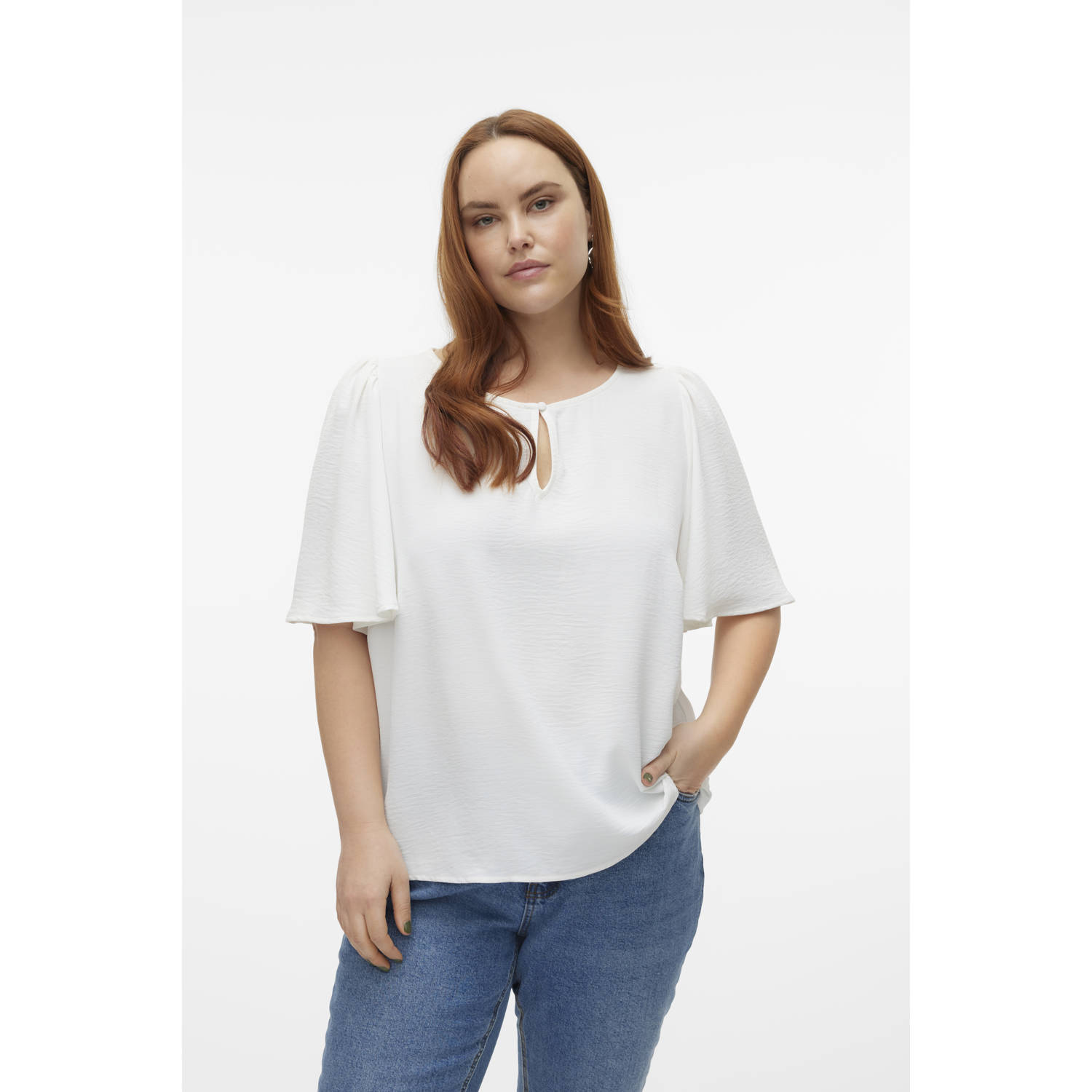 VERO MODA CURVE blousetop wit