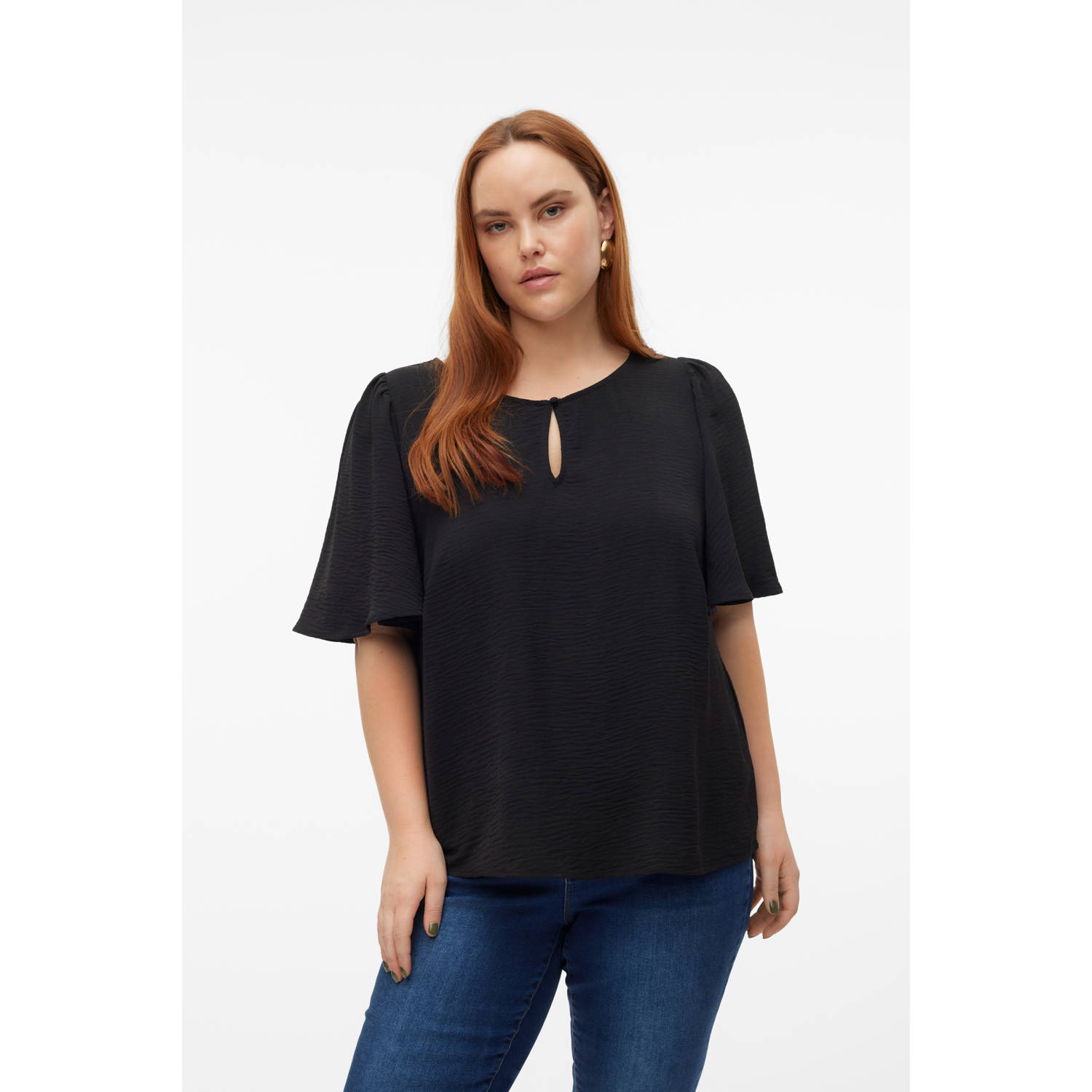 VERO MODA CURVE blousetop zwart
