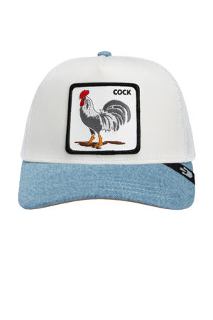 pet Rooster Fan wit/denim