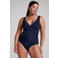 Hunkemöller corrigerend badpak Shell Mesh donkerblauw