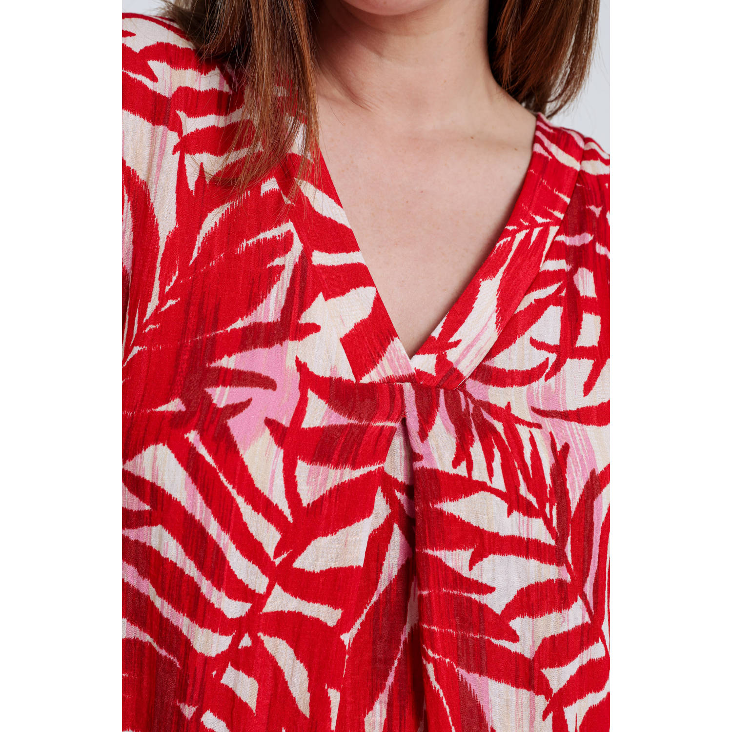 Paprika midi jurk rood