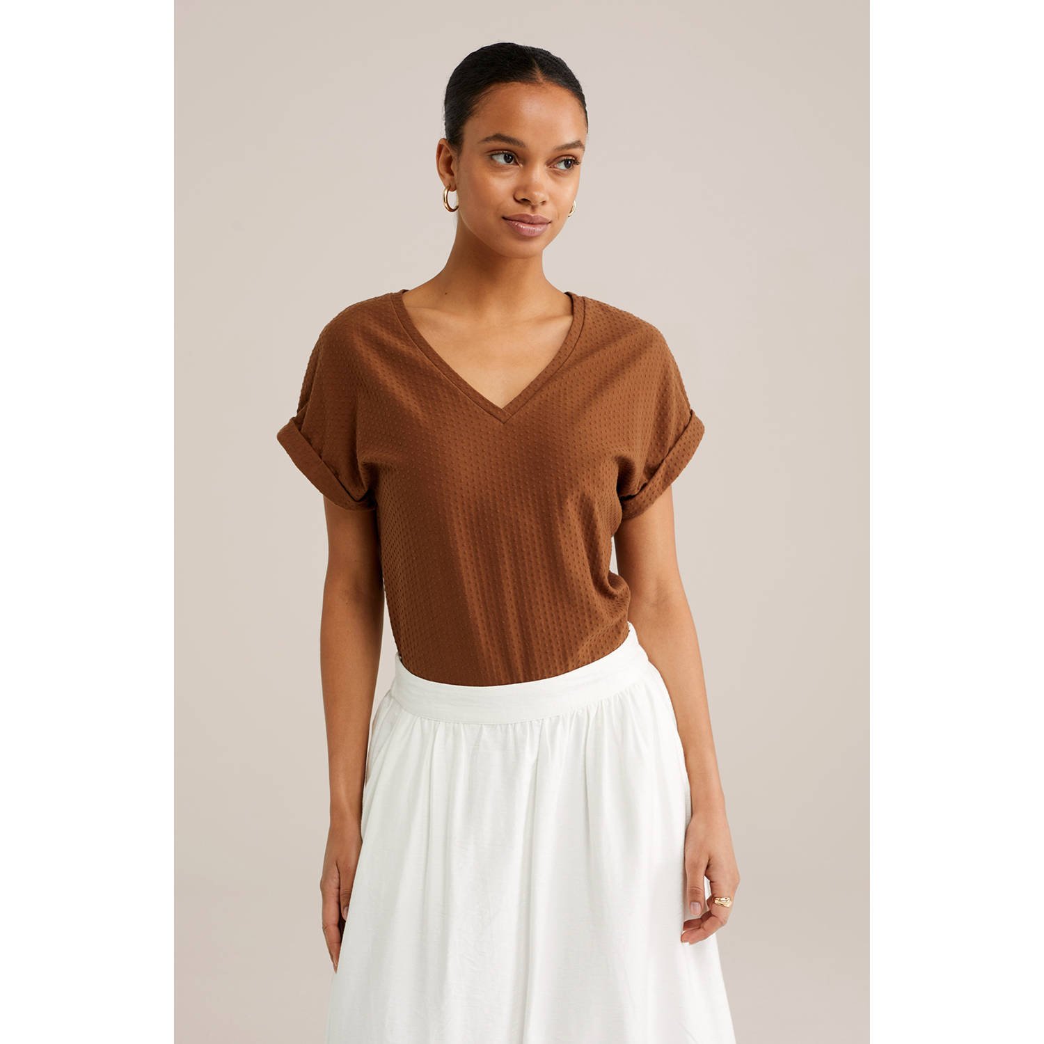 WE Fashion top bruin