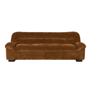 Douglas 3-zitsbank Velours Cognac Bruin