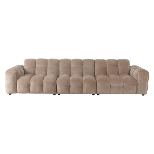 Dutchbone Hackman 4,5-zitsbank Velours Beige afbeelding