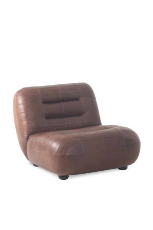  Wyatt Fauteuil Leer Chocolade Bruin