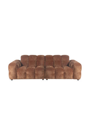 Hackman 3-zitsbank Velours Cognac Bruin