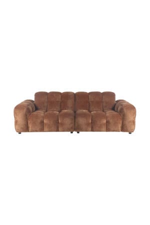 Hackman 3-zitsbank Velours Cognac Bruin