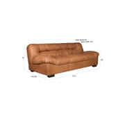 thumbnail: Dutchbone  Douglas 3-zitsbank Leer Cognac Bruin