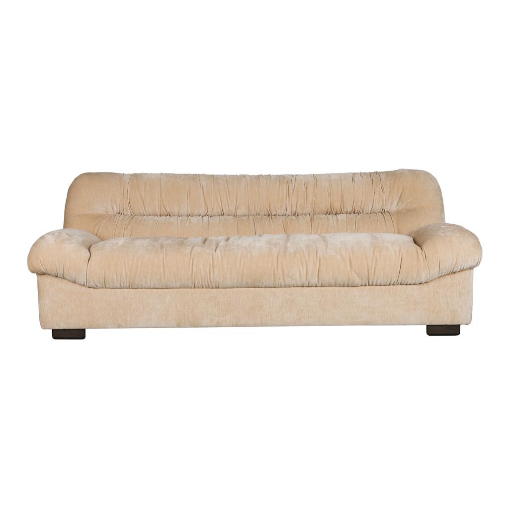 Dutchbone 3-zitsbank douglas velours beige - bruin