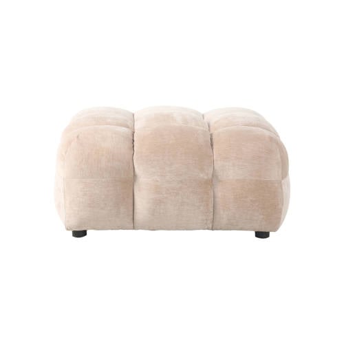 Dutchbone Hackman Hocker Velours Beige afbeelding