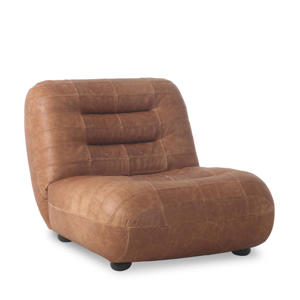 Wyatt Fauteuil Leer Cognac Bruin