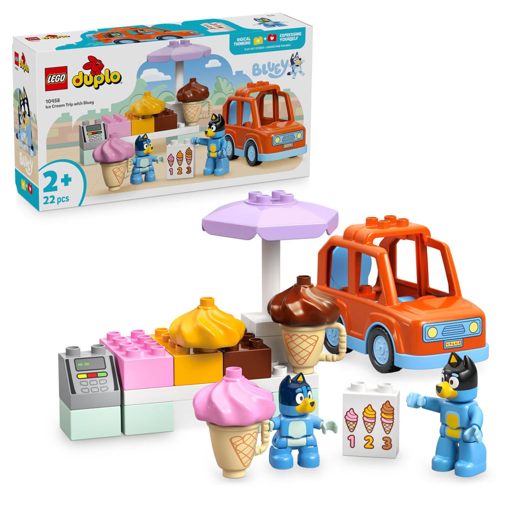 LEGO DUPLO Bluey: Een IJsje Halen met Bluey Speelgoed 10458