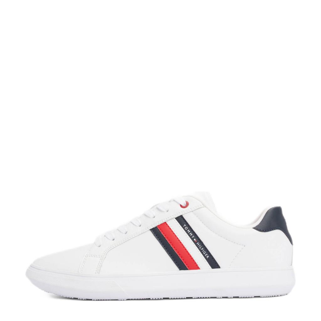 Witte heren Tommy Hilfiger sneakers met veters