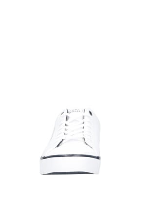leren sneakers wit/blauw