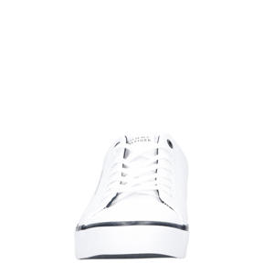 leren sneakers wit/blauw