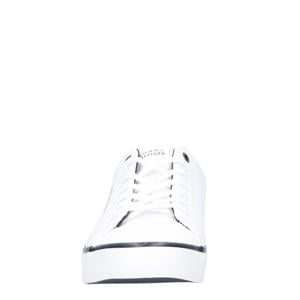 leren sneakers wit/blauw
