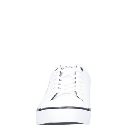Tommy Hilfiger leren sneakers wit/blauw afbeelding