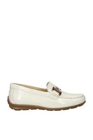 lakleren mocassins ecru
