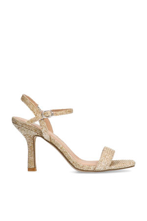   sandalettes beige raffia