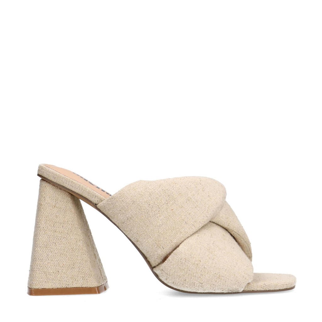 Beige dames Sacha muiltjes van synthetisch materiaal