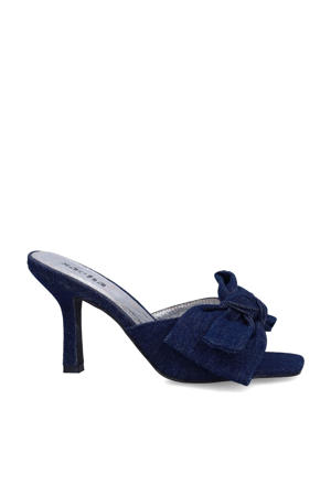 denim muiltjes donkerblauw
