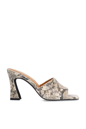 muiltjes met slangenprint beige