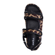 thumbnail: Sacha sandalen met panterprint beige/zwart