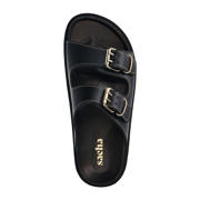 thumbnail: Sacha leren slippers zwart